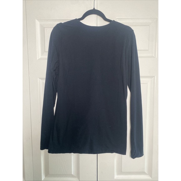 Peruvian Connection Womens Medium Black Long Sleeve Quiet Luxury - Picture 4 of 4
